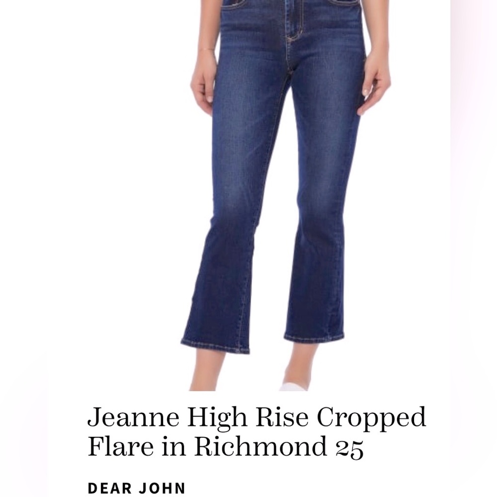DEAR JOHN high rise cropped flare jeans